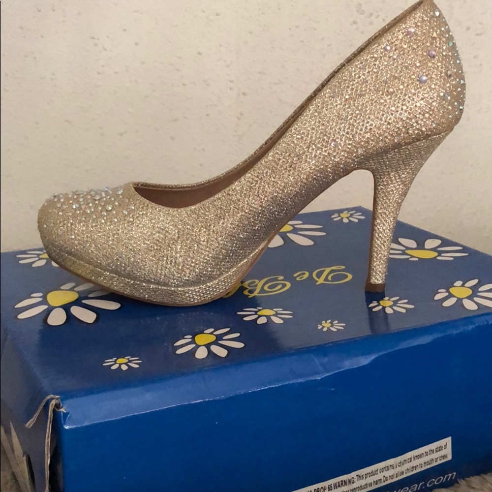 Rose gold shoes